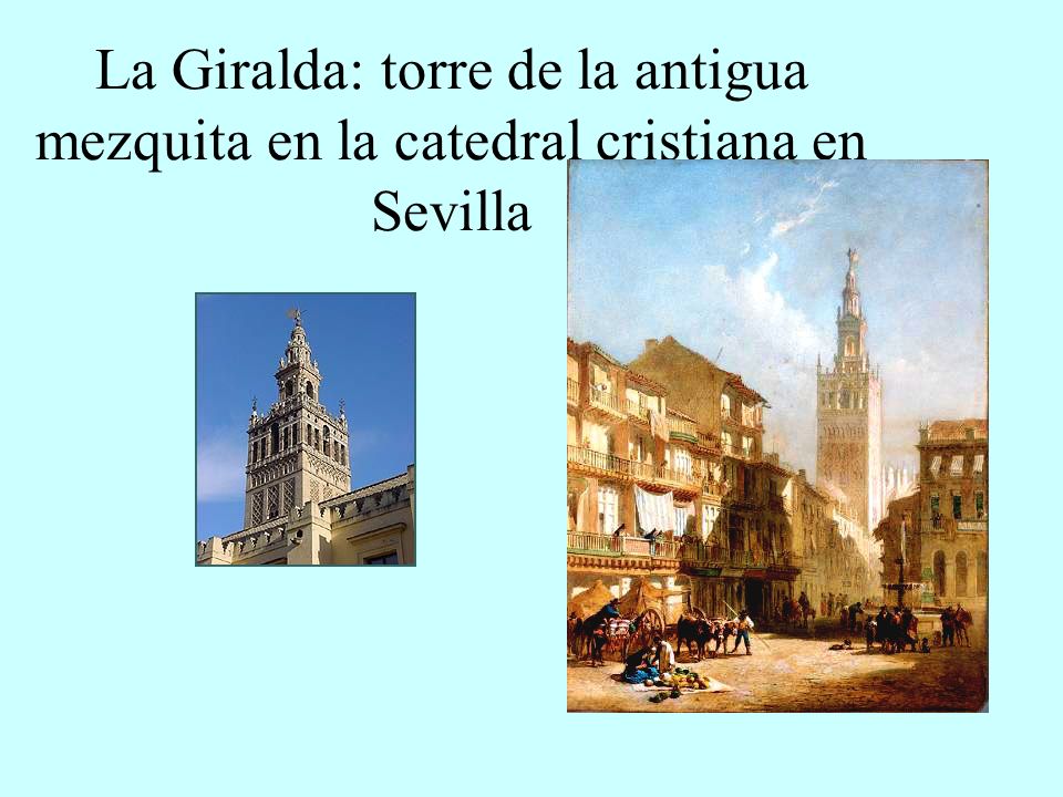 La Giralda: torre de la antigua mezquita en la catedral cristiana en Sevilla