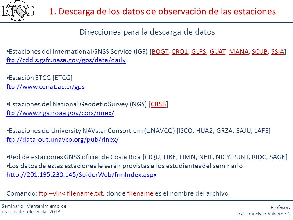 1. Descarga de los datos de observación de las estaciones