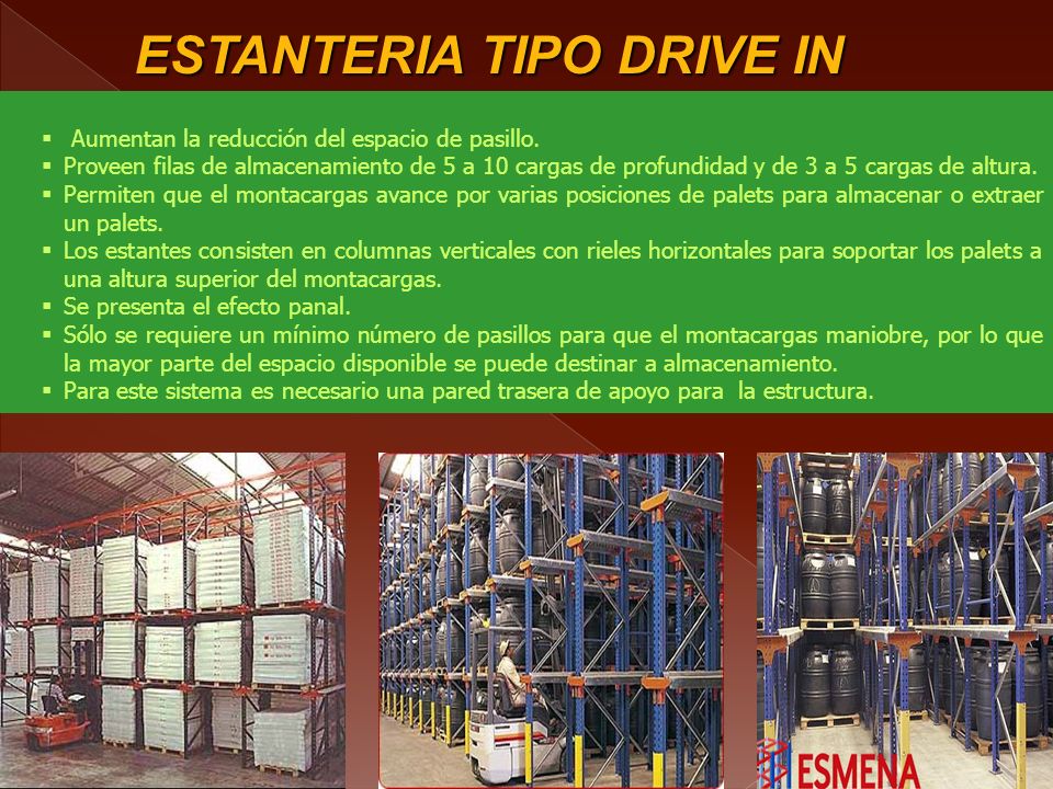 ESTANTERIA TIPO DRIVE IN DRIVE IN