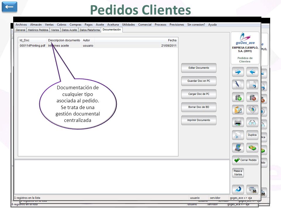 ← Pedidos Clientes. Control de unidades servidas por cada línea de pedido de forma automática.