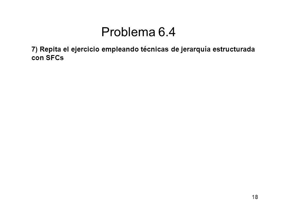 Problema 6.4 7) Repita el ejercicio empleando técnicas de jerarquía estructurada con SFCs 18