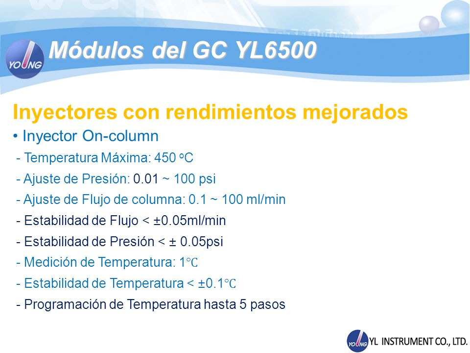 Módulos del GC YL6500 Inyectores con rendimientos mejorados