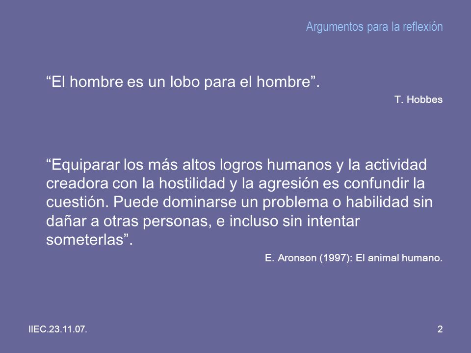 Argumentos para la reflexión