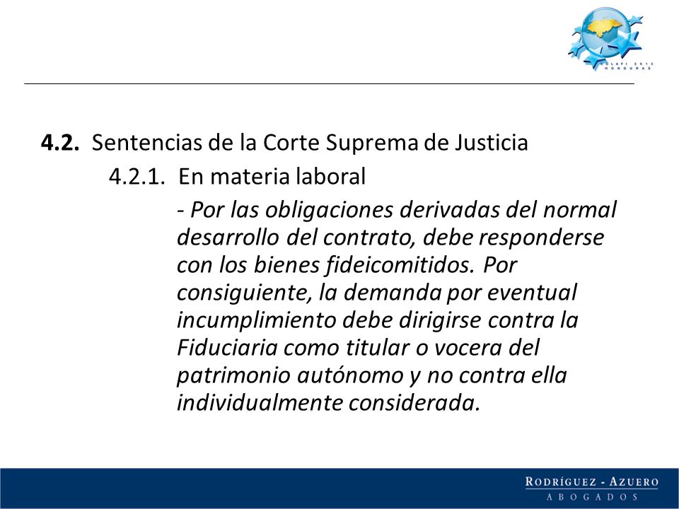 4.2. Sentencias de la Corte Suprema de Justicia