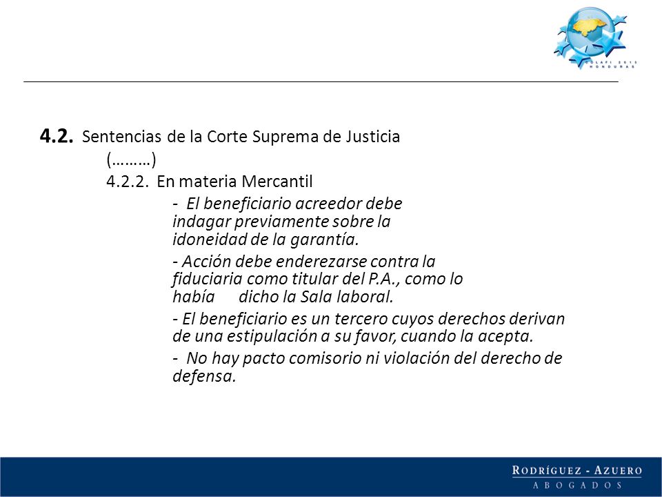 4.2. Sentencias de la Corte Suprema de Justicia