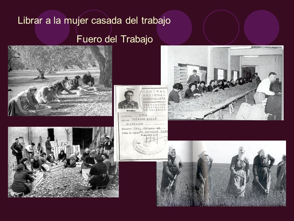 Librar a la mujer casada del trabajo Fuero del Trabajo