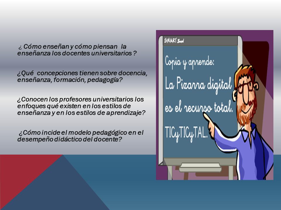 ¿ Cómo enseñan y cómo piensan la enseñanza los docentes universitarios