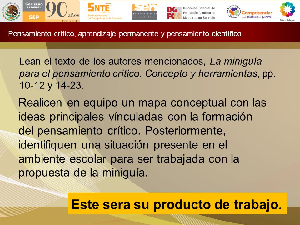 Este sera su producto de trabajo.