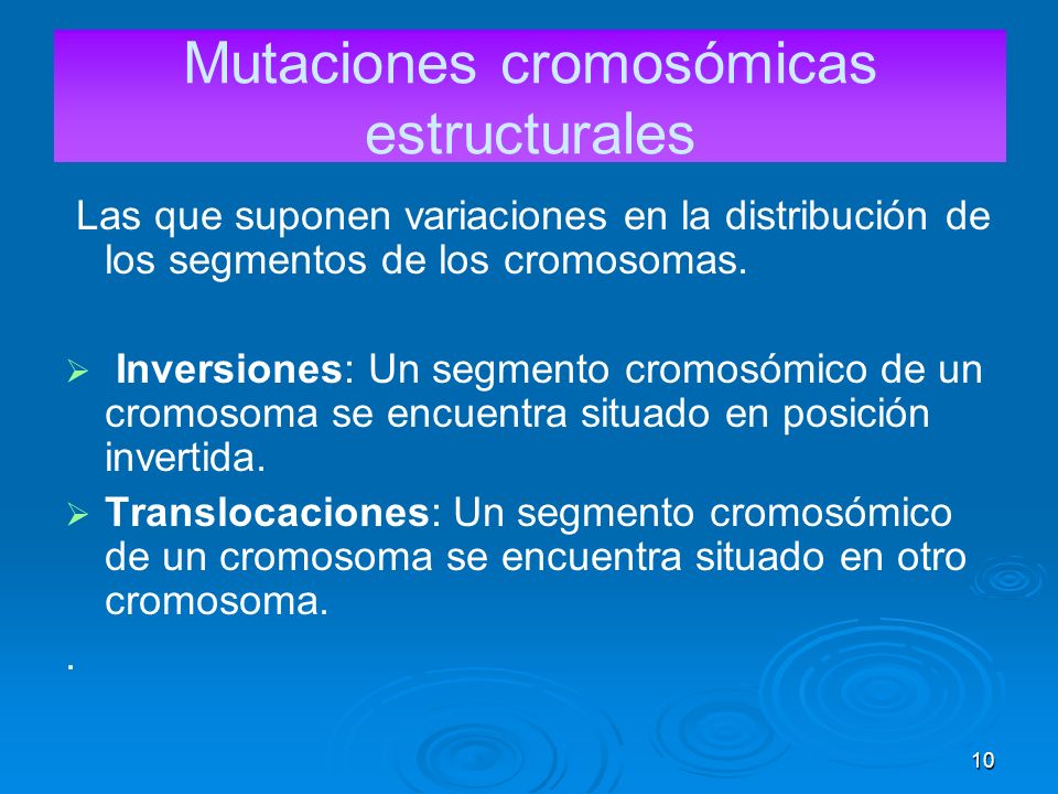 Mutaciones cromosómicas estructurales
