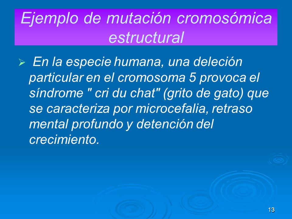Ejemplo de mutación cromosómica estructural