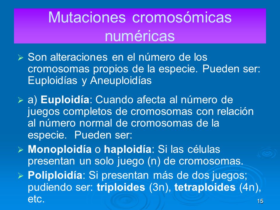 Mutaciones cromosómicas numéricas
