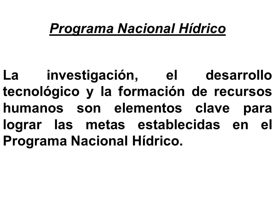 Programa Nacional Hídrico