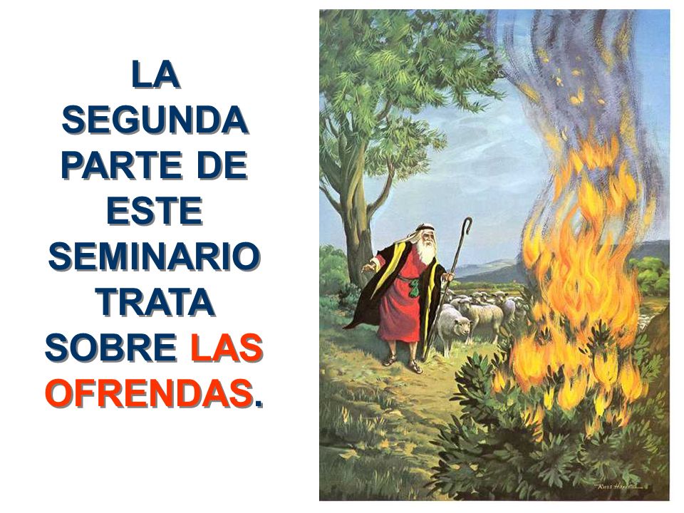 LA SEGUNDA PARTE DE ESTE SEMINARIO TRATA SOBRE LAS OFRENDAS.