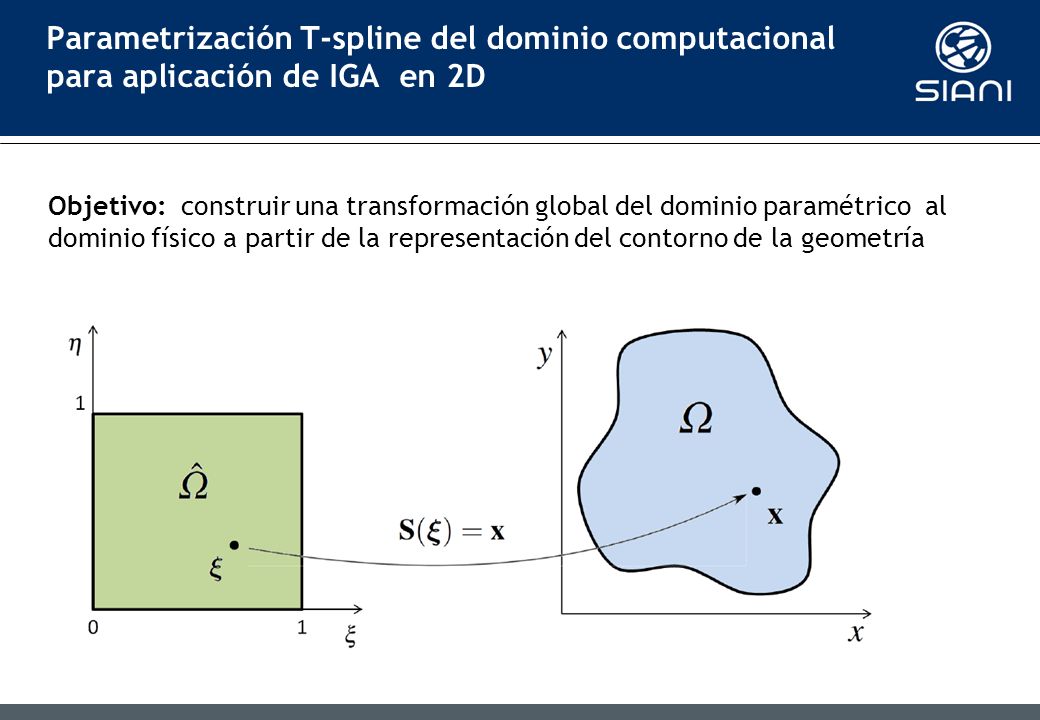 Parametrización T-spline del dominio computacional para aplicación de IGA en 2D