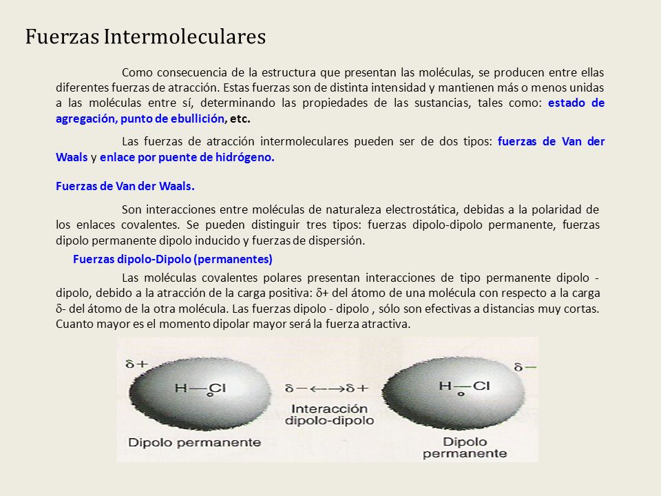 Fuerzas Intermoleculares