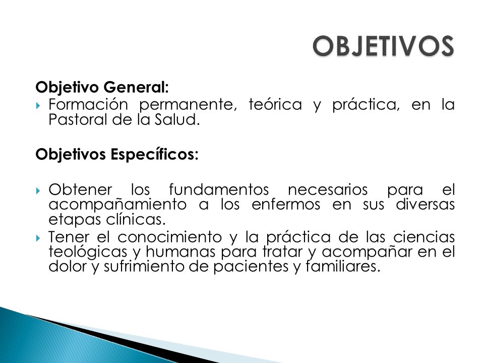 OBJETIVOS Objetivo General: