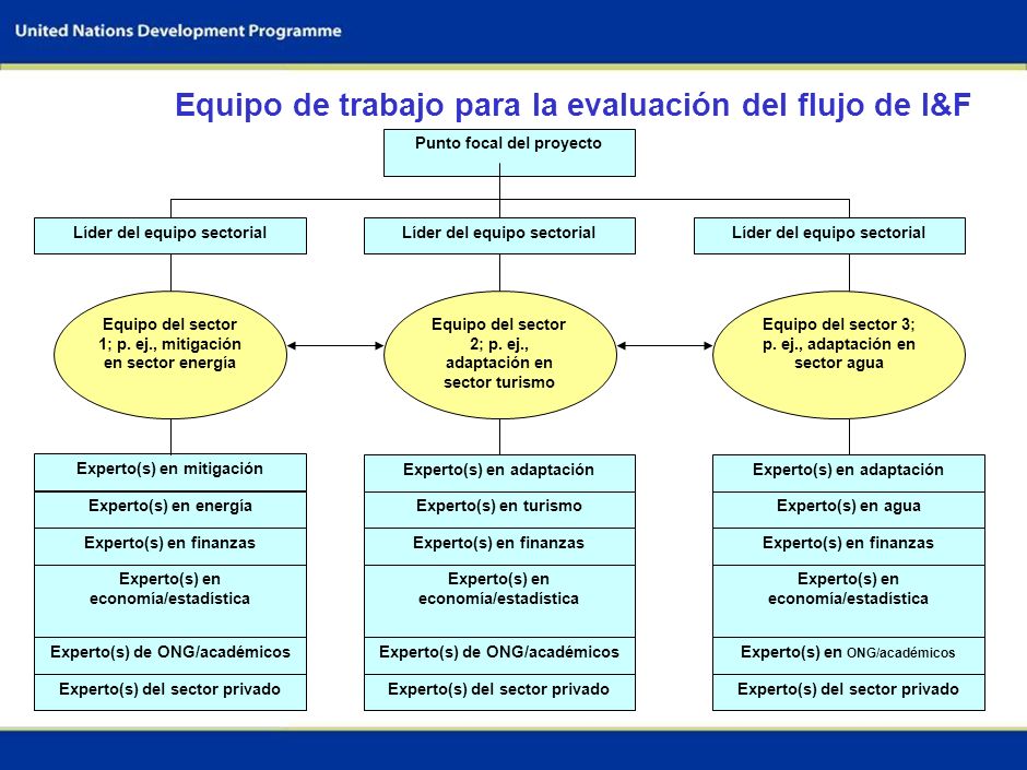 Equipo de trabajo para la evaluación del flujo de I&F