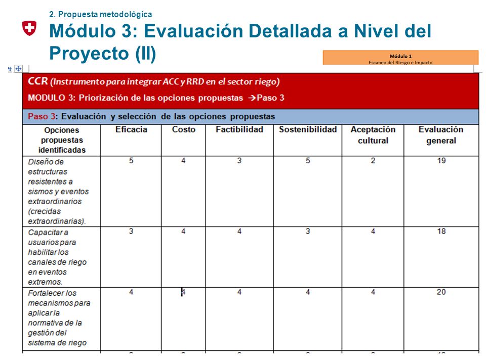 Módulo 3: Evaluación Detallada a Nivel del Proyecto (II)