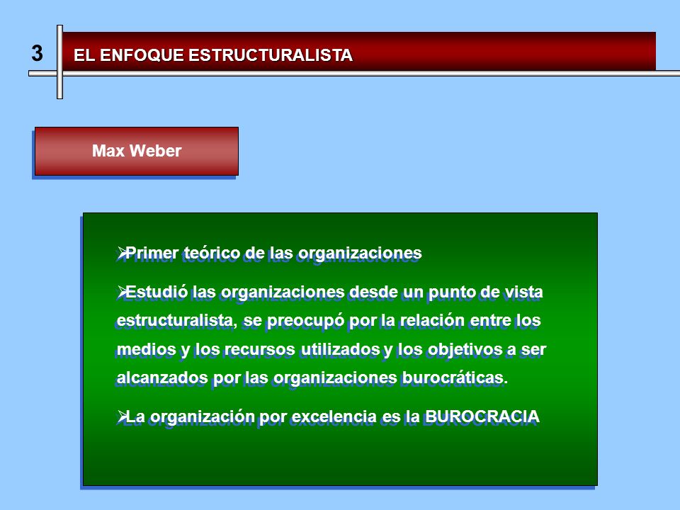 3 EL ENFOQUE ESTRUCTURALISTA Max Weber