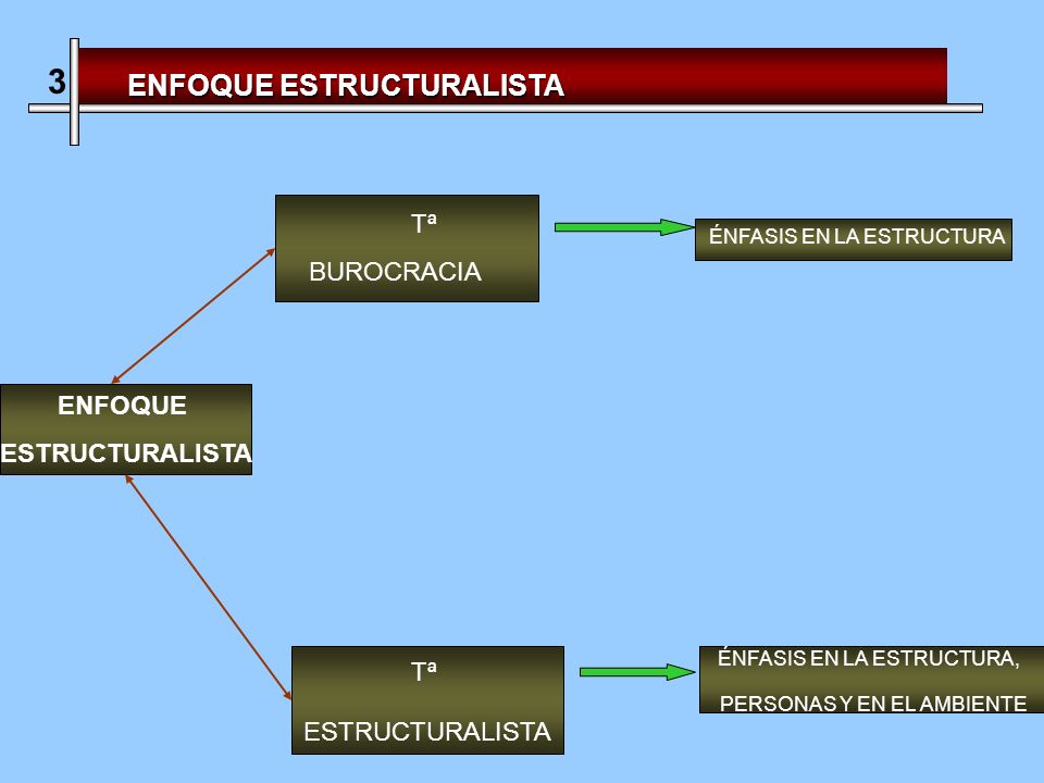 3 ENFOQUE ESTRUCTURALISTA Tª BUROCRACIA ENFOQUE ESTRUCTURALISTA Tª