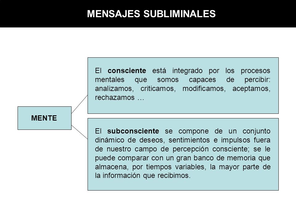 MENSAJES SUBLIMINALES