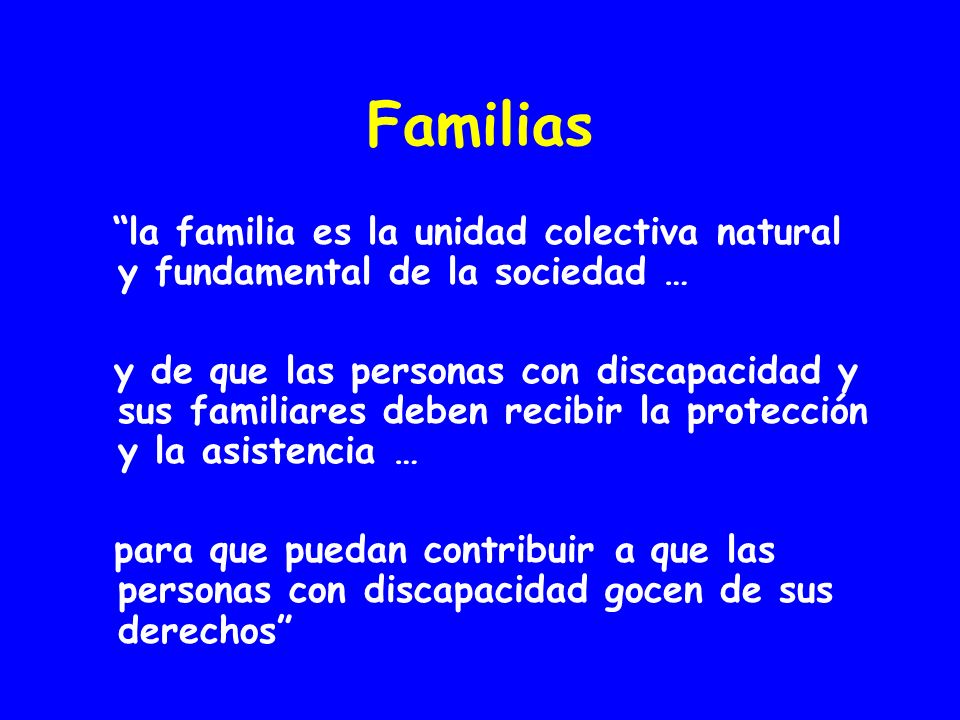 Familias la familia es la unidad colectiva natural y fundamental de la sociedad …