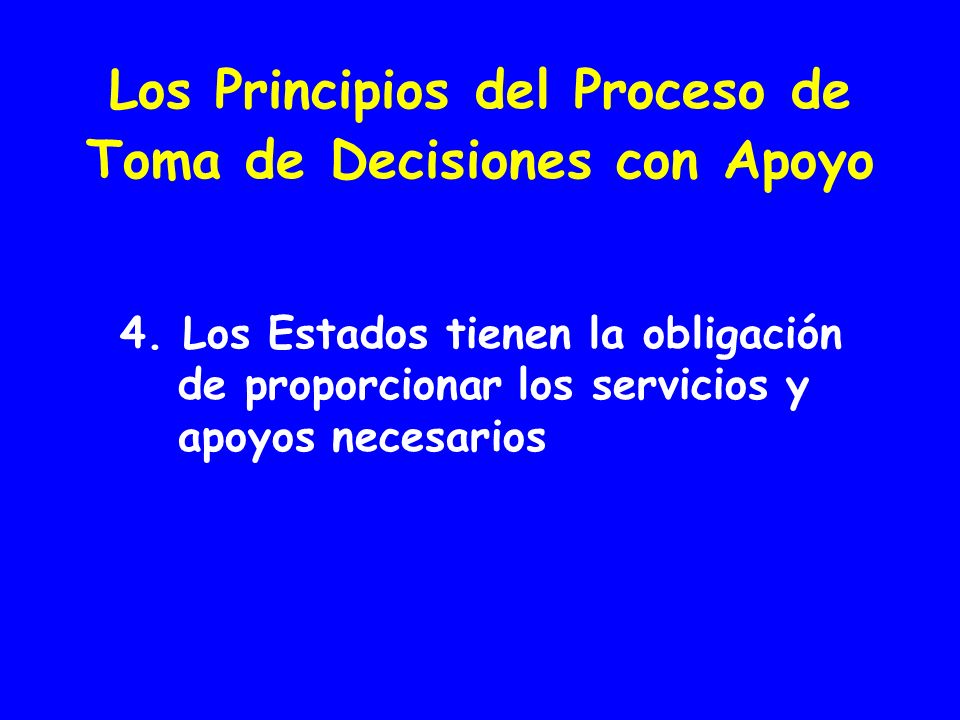 Los Principios del Proceso de Toma de Decisiones con Apoyo