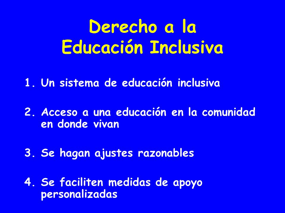 Derecho a la Educación Inclusiva