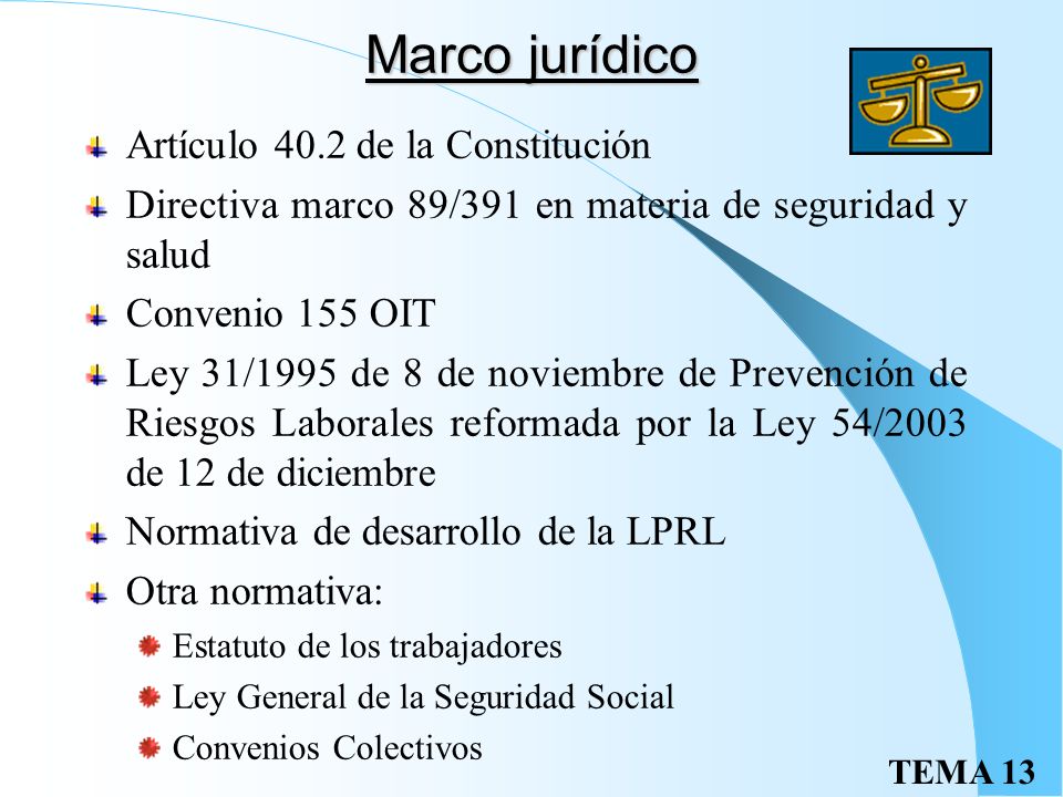 Marco jurídico Artículo 40.2 de la Constitución