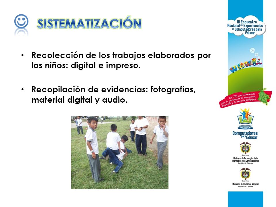  SISTEMATIZACIÓN. Recolección de los trabajos elaborados por los niños: digital e impreso.