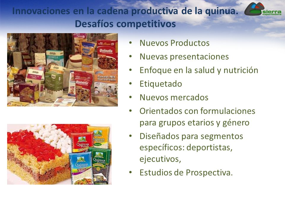 Innovaciones en la cadena productiva de la quinua
