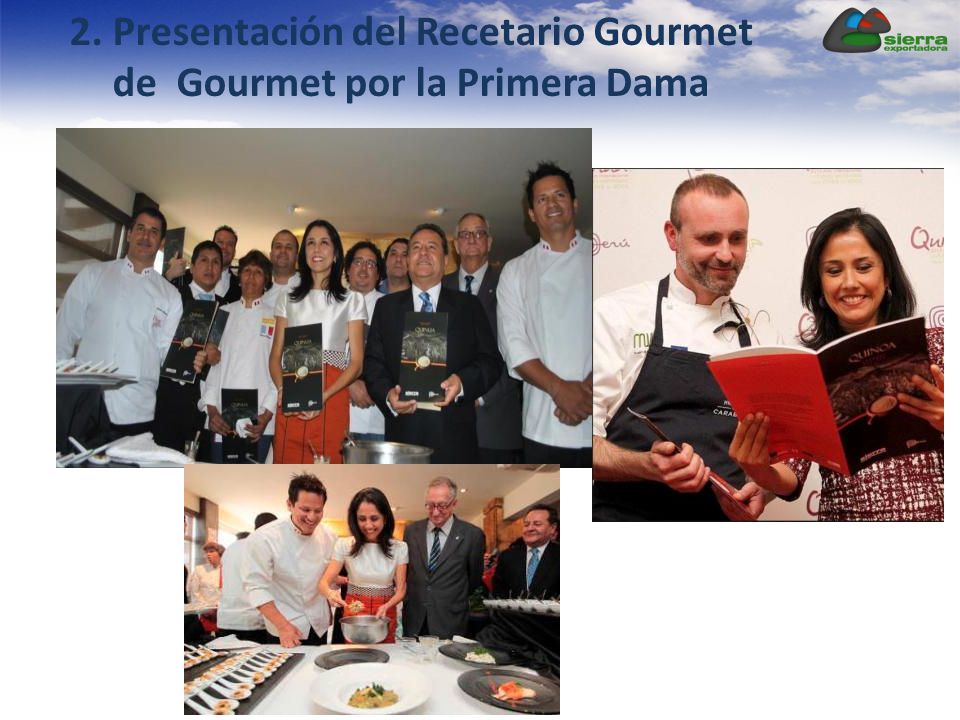 2. Presentación del Recetario Gourmet de Gourmet por la Primera Dama