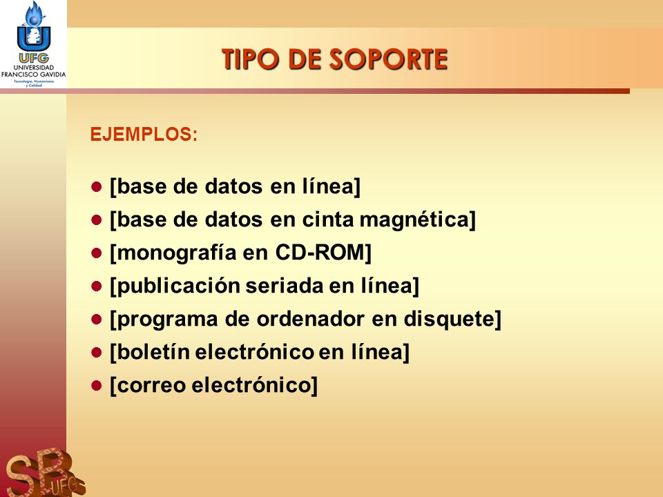 TIPO DE SOPORTE [base de datos en línea]