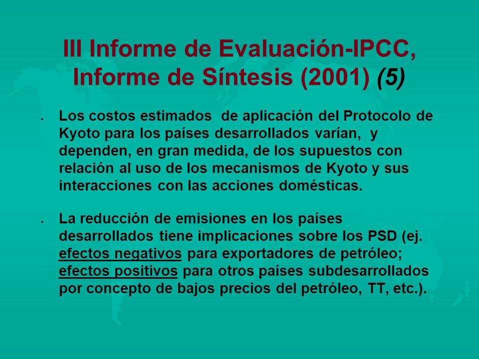 III Informe de Evaluación-IPCC, Informe de Síntesis (2001) (5)