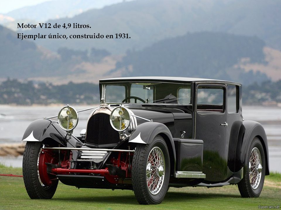 Motor V12 de 4,9 litros. Ejemplar único, construido en 1931.