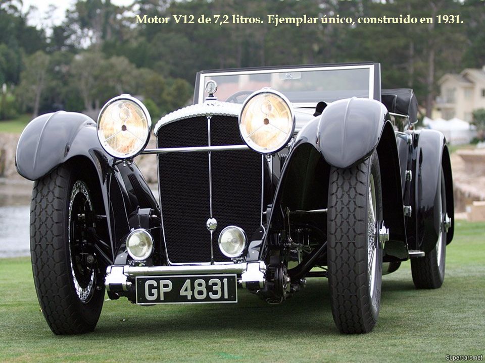 Motor V12 de 7,2 litros. Ejemplar único, construido en 1931.