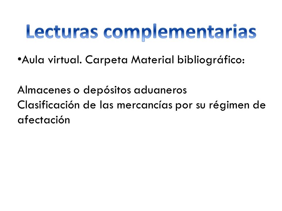 Lecturas complementarias