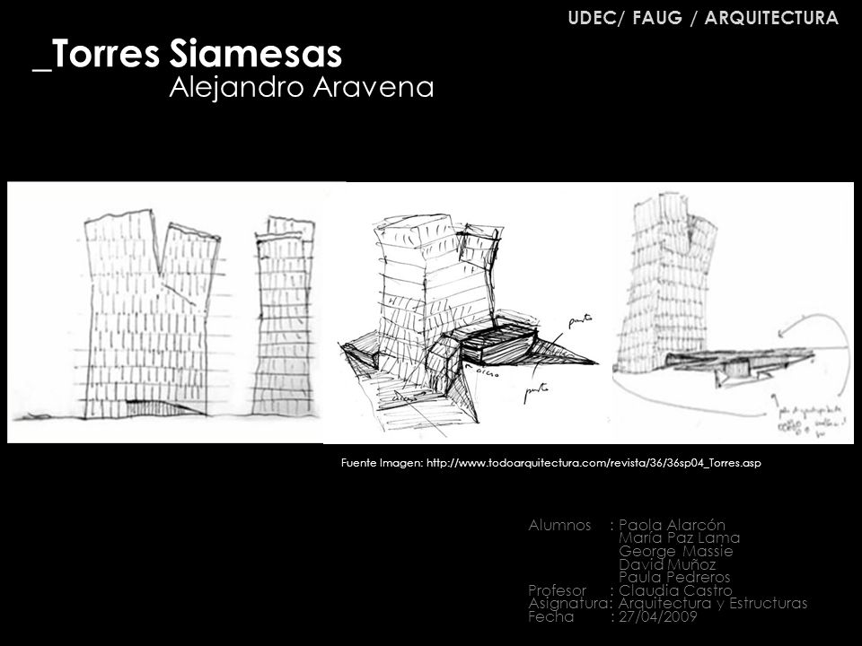 _Torres Siamesas Alejandro Aravena UDEC/ FAUG / ARQUITECTURA