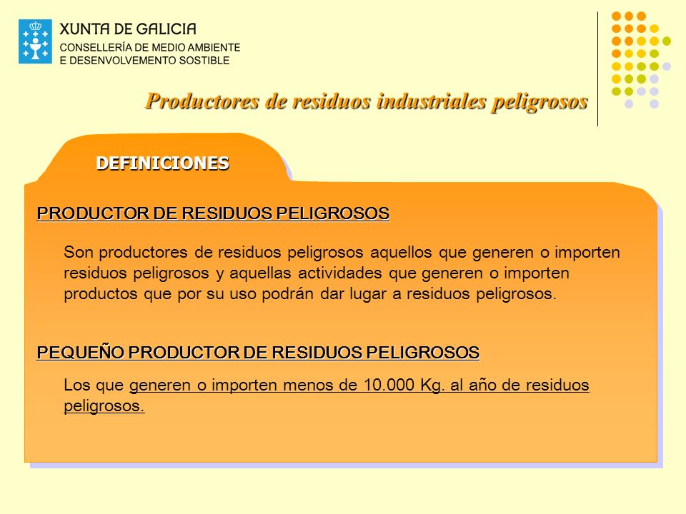 Productores de residuos industriales peligrosos
