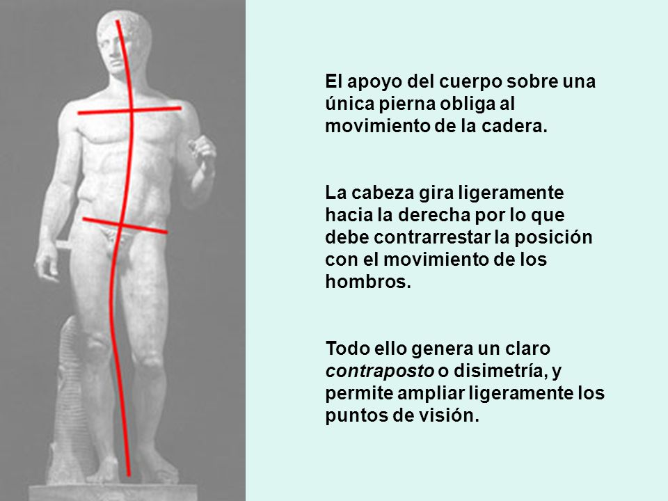El apoyo del cuerpo sobre una única pierna obliga al movimiento de la cadera.