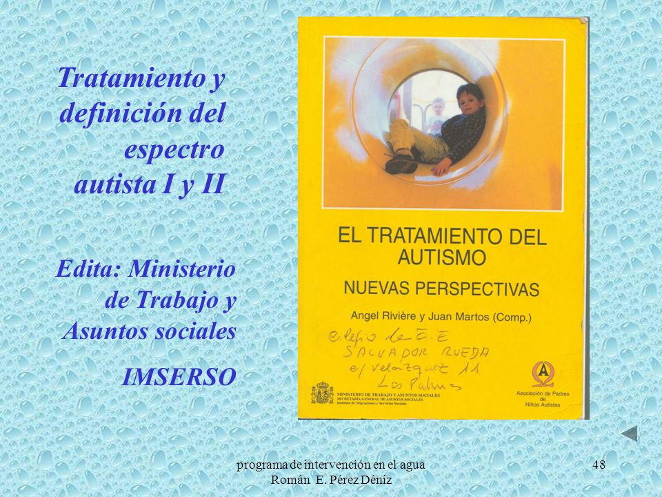 Programa de intervencion en el agua con autistas Román E. Pérez Déniz