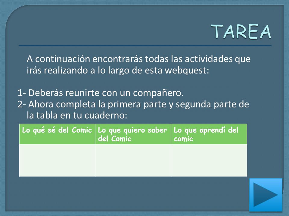 TAREA A continuación encontrarás todas las actividades que irás realizando a lo largo de esta webquest: