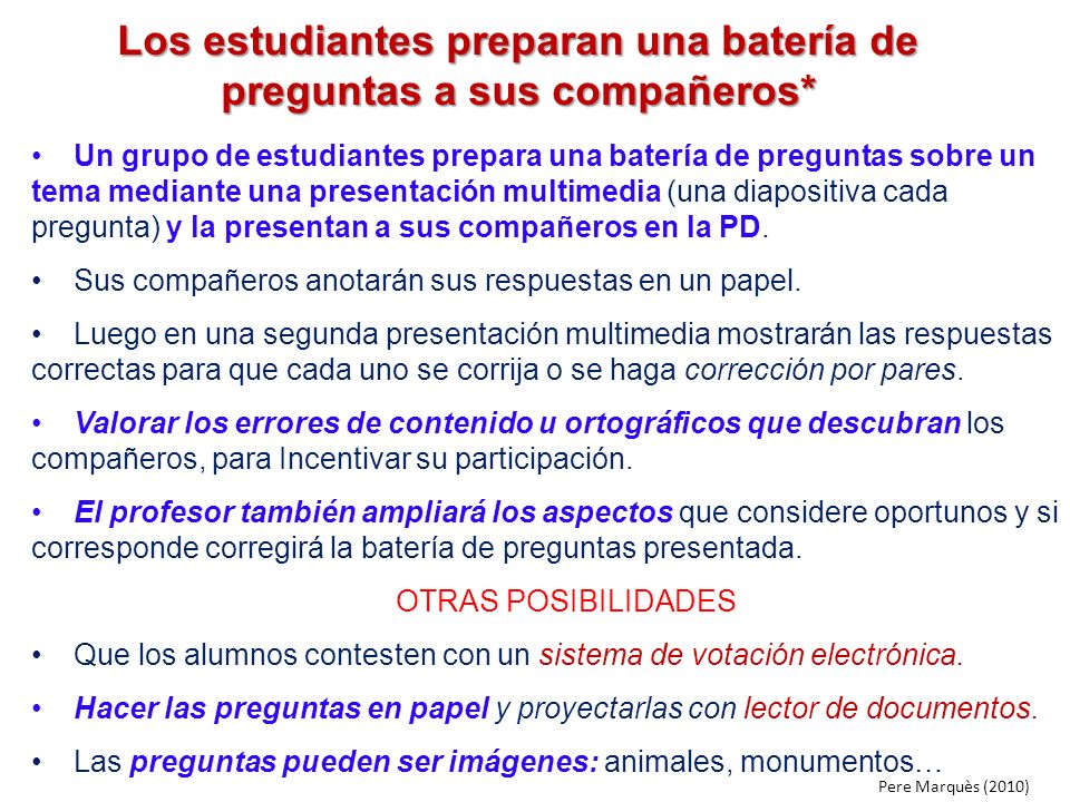 Los estudiantes preparan una batería de preguntas a sus compañeros*