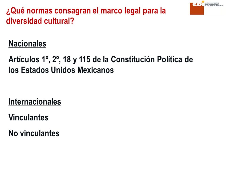 ¿Qué normas consagran el marco legal para la diversidad cultural