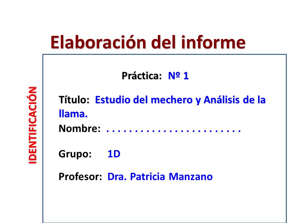 Elaboración del informe