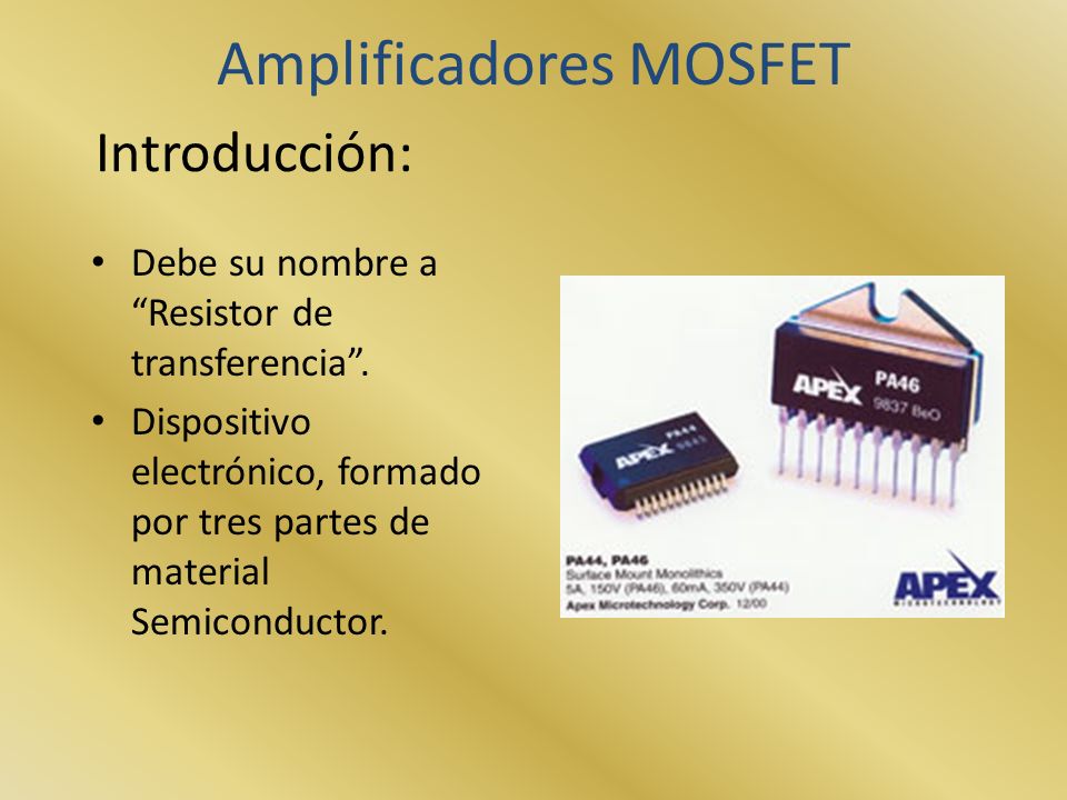 Amplificadores MOSFET