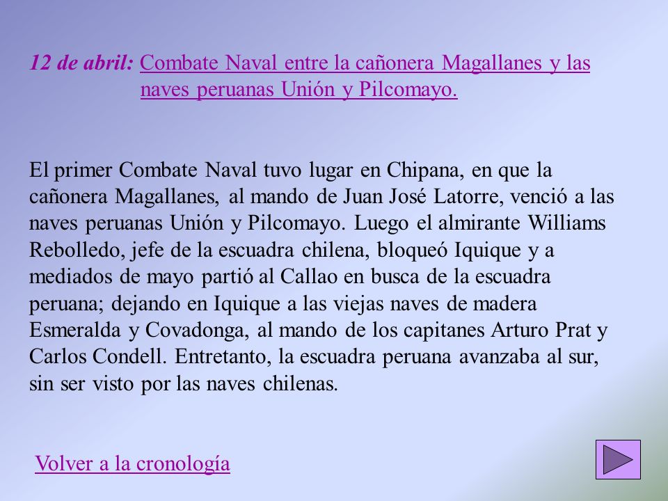 12 de abril: Combate Naval entre la cañonera Magallanes y las