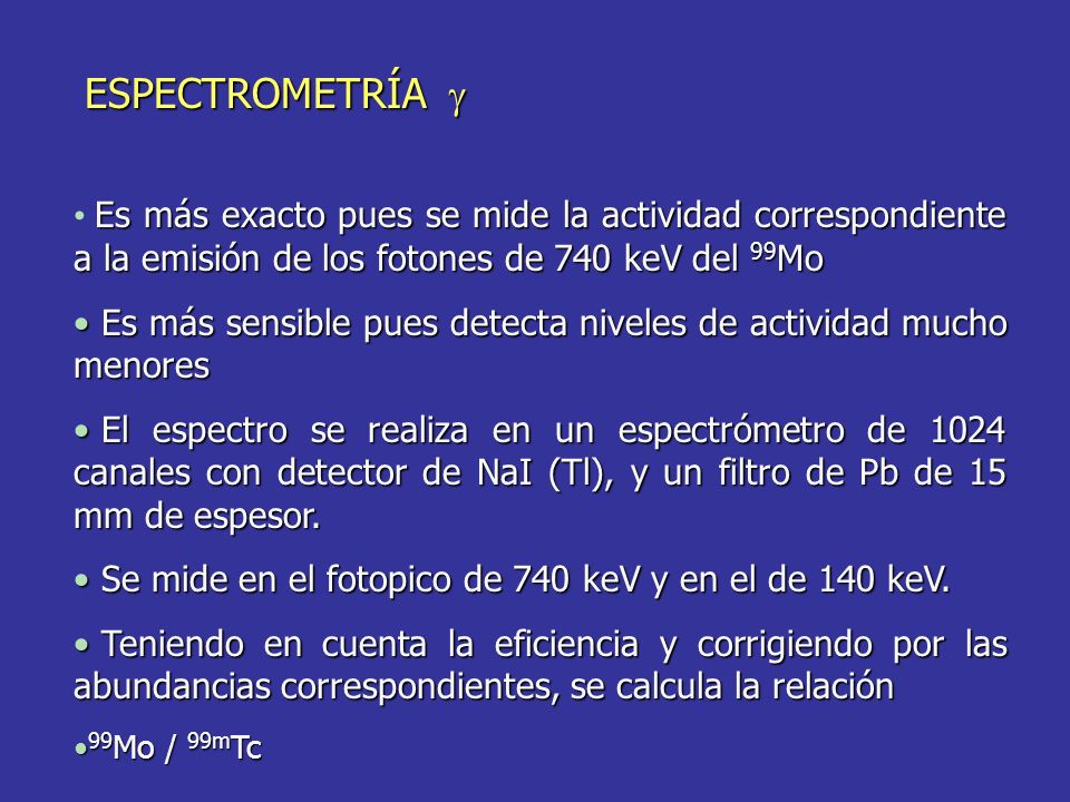 Es más sensible pues detecta niveles de actividad mucho menores