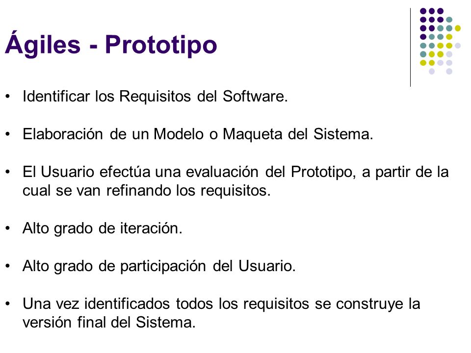 Ágiles - Prototipo Identificar los Requisitos del Software.