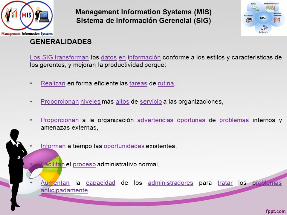Management Information Systems (MIS) Sistema de Información Gerencial (SIG)